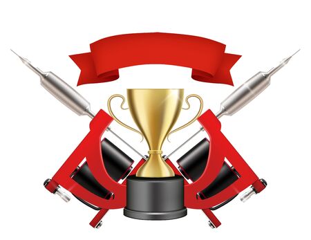 Tattoo artists championship emblem, logo, vector illustrationのイラスト素材