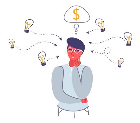 Monetization ideas concept vector flat style design illustrationのイラスト素材