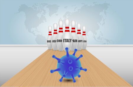 Global coronavirus pandemic vector poster, banner tempateのイラスト素材