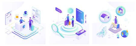 contract migrant worker illustration.