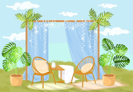 Romantic natural studio background for photo shootingのイラスト素材