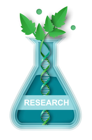 Eco science and biotechnology vector illustrationのイラスト素材