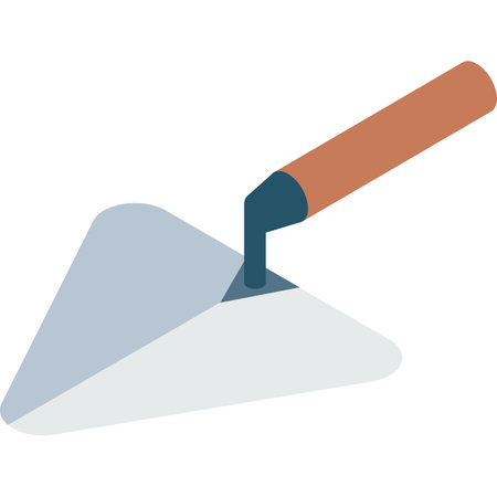 Trowel vector spatula icon masonry tool isolatedのイラスト素材
