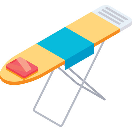 Iron board vector icon isolated on whiteのイラスト素材