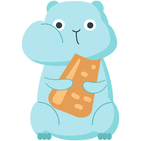 Cute cartoon bunny with carrot vector iconのイラスト素材