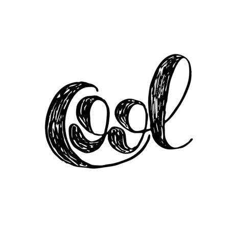 Cool. Brush lettering. Inspiring quote. Motivating modern calligraphy. Can be used for photo overlays, posters, holiday clothes, cards and more.のイラスト素材