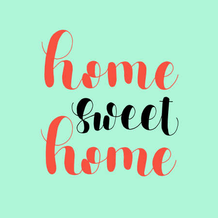 Home sweet home. Lettering illustration.のイラスト素材