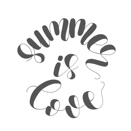 Summer is love. Lettering illustration.の写真素材