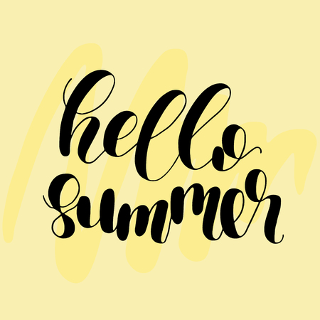 Hello summer. Lettering illustration.の写真素材
