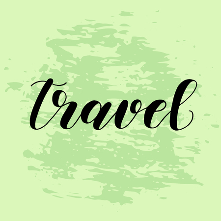 Travel. Lettering illustration.のイラスト素材