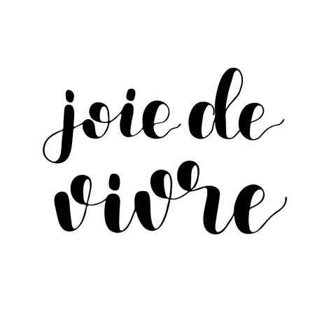 Joie de vivre. Joy of life in French. Lettering.の写真素材