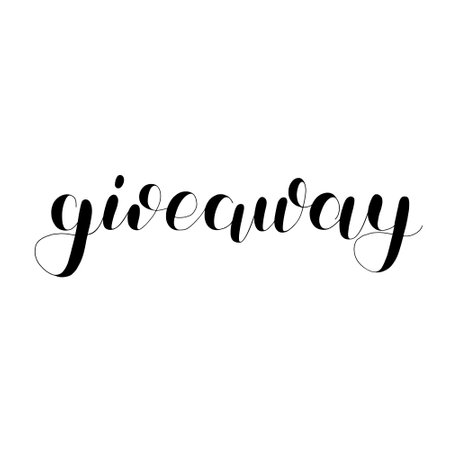 Giveaway modern lettering. Cute handwriting for promo banners for social media contests, special offers and more.の写真素材