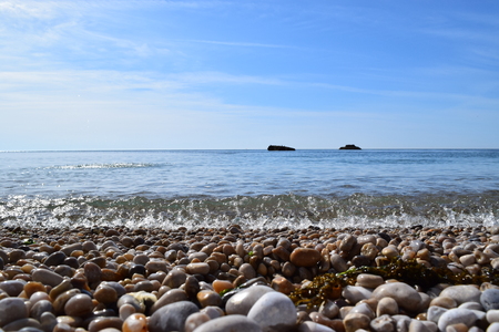 Gravel beachの写真素材