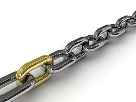 Strong link  Concept 3D illustration 