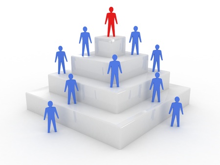 Social hierarchy  Concept 3D illustration の写真素材