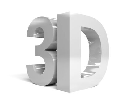 Word 3D on white background  Concept 3D illustration