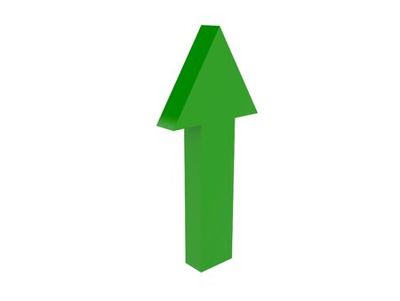 Arrow up icon over white background. Concept 3D illustration.の写真素材