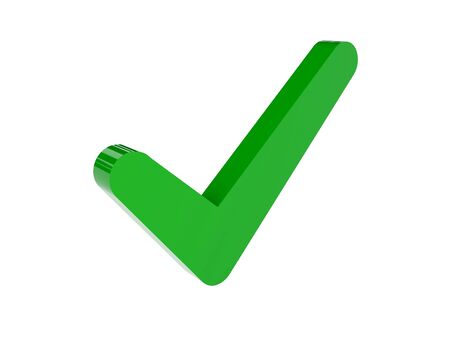 Check icon over white background. Concept 3D illustration.の写真素材