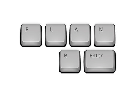 Phrase Plan B on keyboard and enter key. Vector concept illustration.のイラスト素材