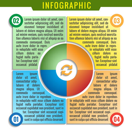 Simply infographic, four parts template.のイラスト素材