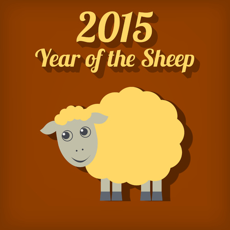 Chinese New Year of the Sheep 2015. Vector illustration.のイラスト素材