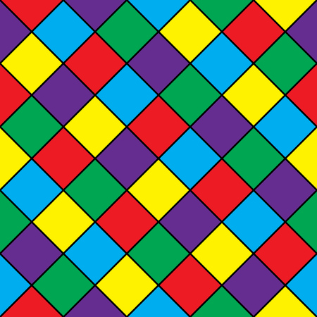 Abstract geometric seamless pattern. Colored squares. Vector Illustrationのイラスト素材