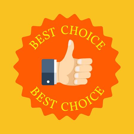 Best choice symbol concept. Flat design. Isolated on color backgroundのイラスト素材