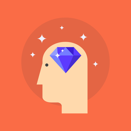 Efficiency of competence concept. Flat design. Isolated on color backgroundのイラスト素材