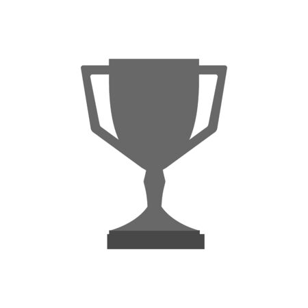 Trophy cup icon, winner award concept. Symbol in trendy flat style isolated on white background.の写真素材