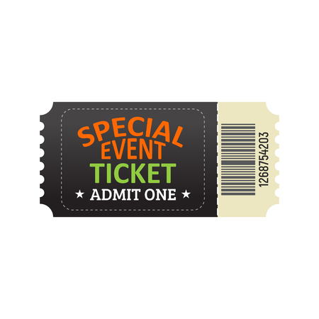 Ticket template for entrance a special event.のイラスト素材