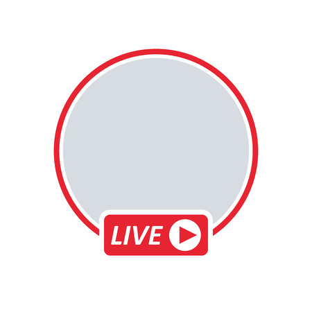 User LIVE video streaming. Social media icon avatarのイラスト素材