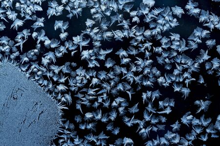 Frost on window glass