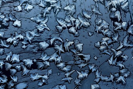 Frost on window glass