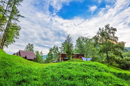Chuyskiy trakt, Shebalinskiy district, Altai Republic, southern Siberia, Russia - July 13, 2019: the...