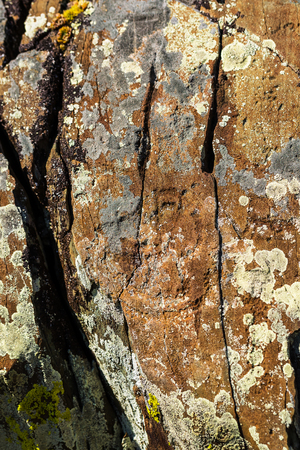 Petroglyph complex "kalbak - Tash" (ritual sanctuary), Ongudai district, Altai Republic, Russia - July 15, 2019: rock paintingsのeditorial素材