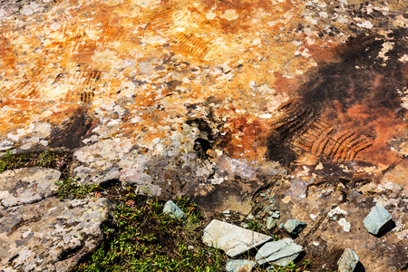 Petroglyph complex "kalbak - Tash" (ritual sanctuary), Ongudai district, Altai Republic, Russia - July 15, 2019: rock paintingsのeditorial素材