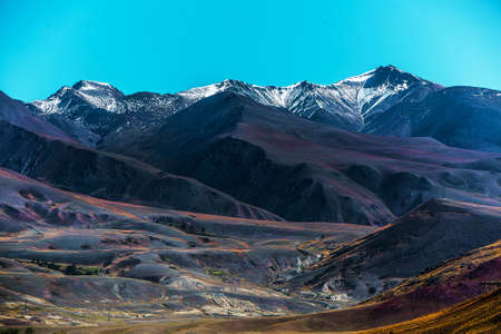 Altai Mountains near the village of Chagan-Uzun. Kosh-Agachsky District of the Altai Republic, Southern Siberia, Russiaの写真素材
