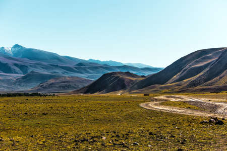 Altai Mountains near the village of Chagan-Uzun. Kosh-Agachsky District of the Altai Republic, Southern Siberia, Russiaの写真素材