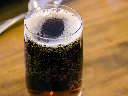 Pictured in the photo kvass in a glassの写真素材