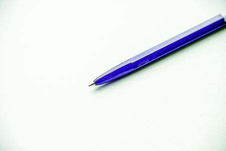 pictured in the photo Ball point pen on a white backgroundの写真素材