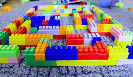 many multi-colored details from the children set.の写真素材