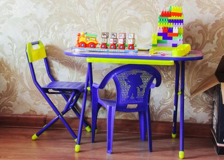 little baby beautiful table and chair interiorの写真素材