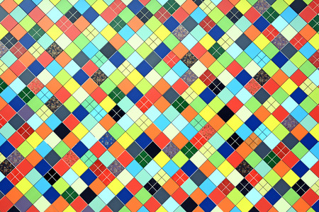 The original background created from multicolored tiles. Mosaic.の写真素材