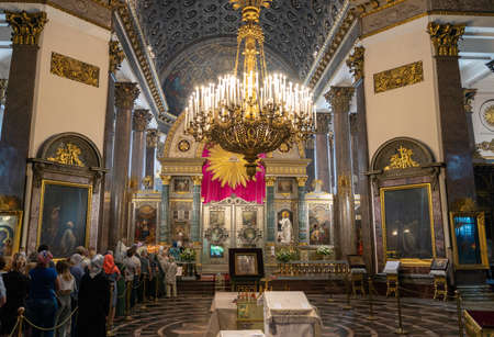 The interior of the Kazan Cathedral. St. Petersburg