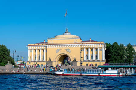 Streets of St. Petersburg, view from the Neva Riverのeditorial素材