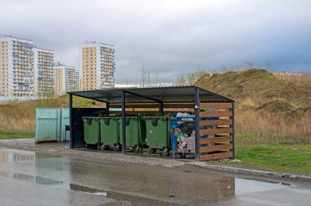 a specialized site with containers for waste collection