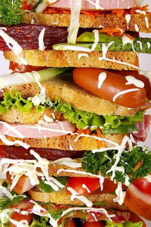The tasty sandwich is a favourite meal for many peopleの写真素材