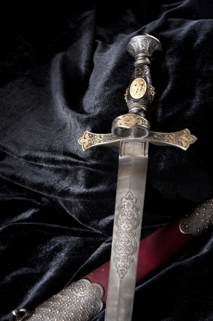 Smart dagger of the medieval soldier. It was used for huntingの写真素材