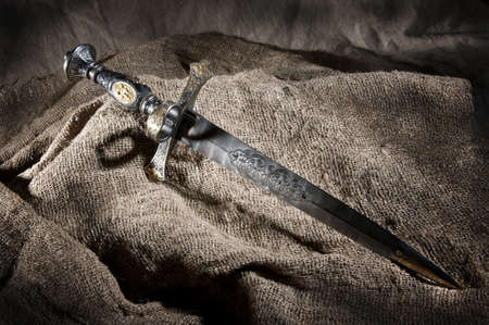 Smart dagger of the medieval soldier. It was used for huntingの写真素材