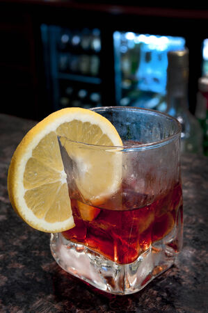 Cocktail - a mix of various drinks. Sometimes alcoholic drinksの写真素材